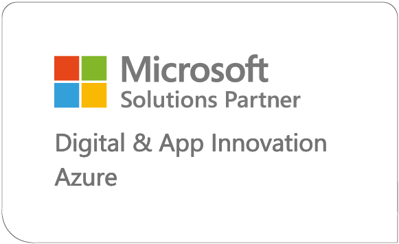 Official badge for Microsoft Solutions Partner for Digital & App Innovation (Azure)